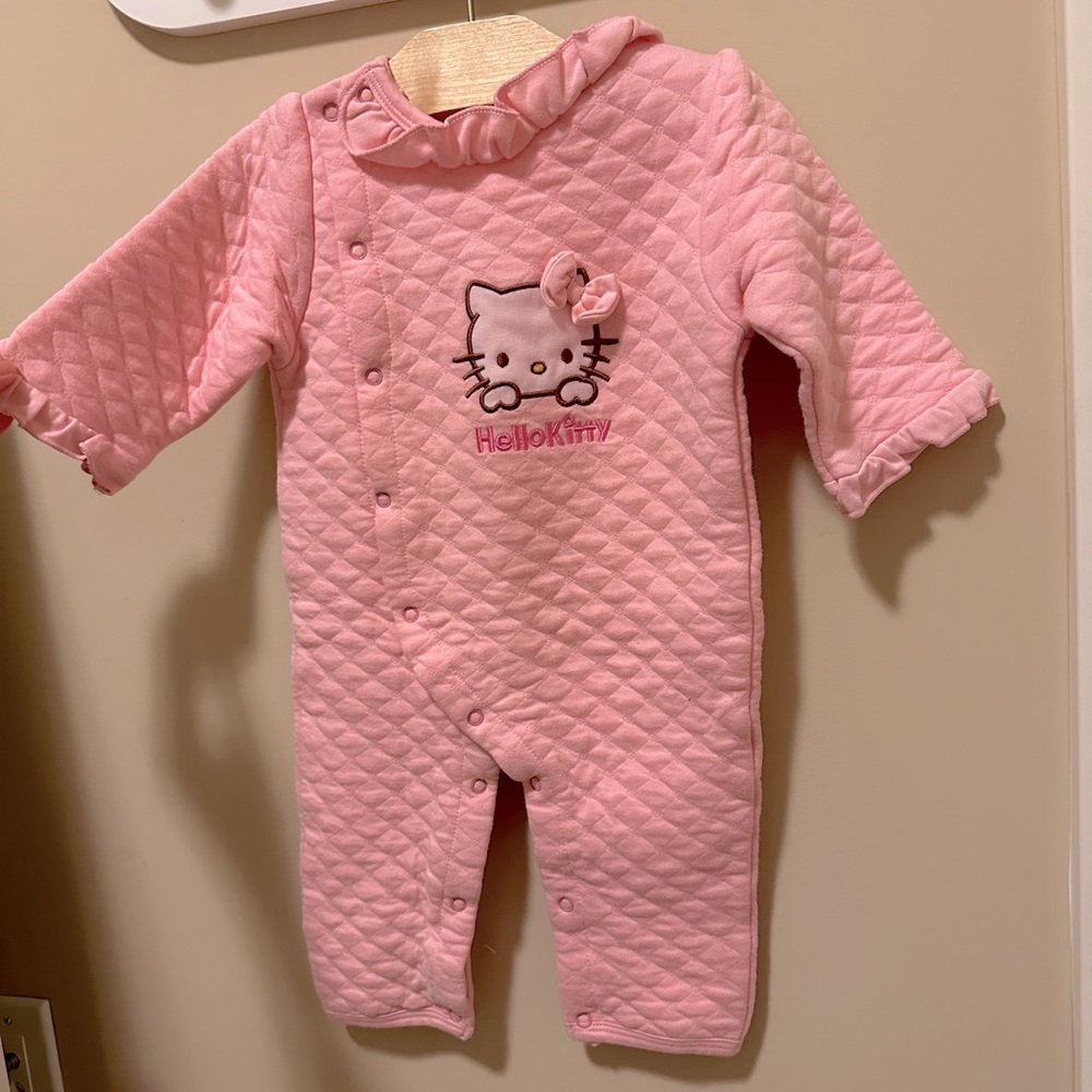 NEW Hello Kitty Quilted Bunting Bag one Piece Jumpsuit